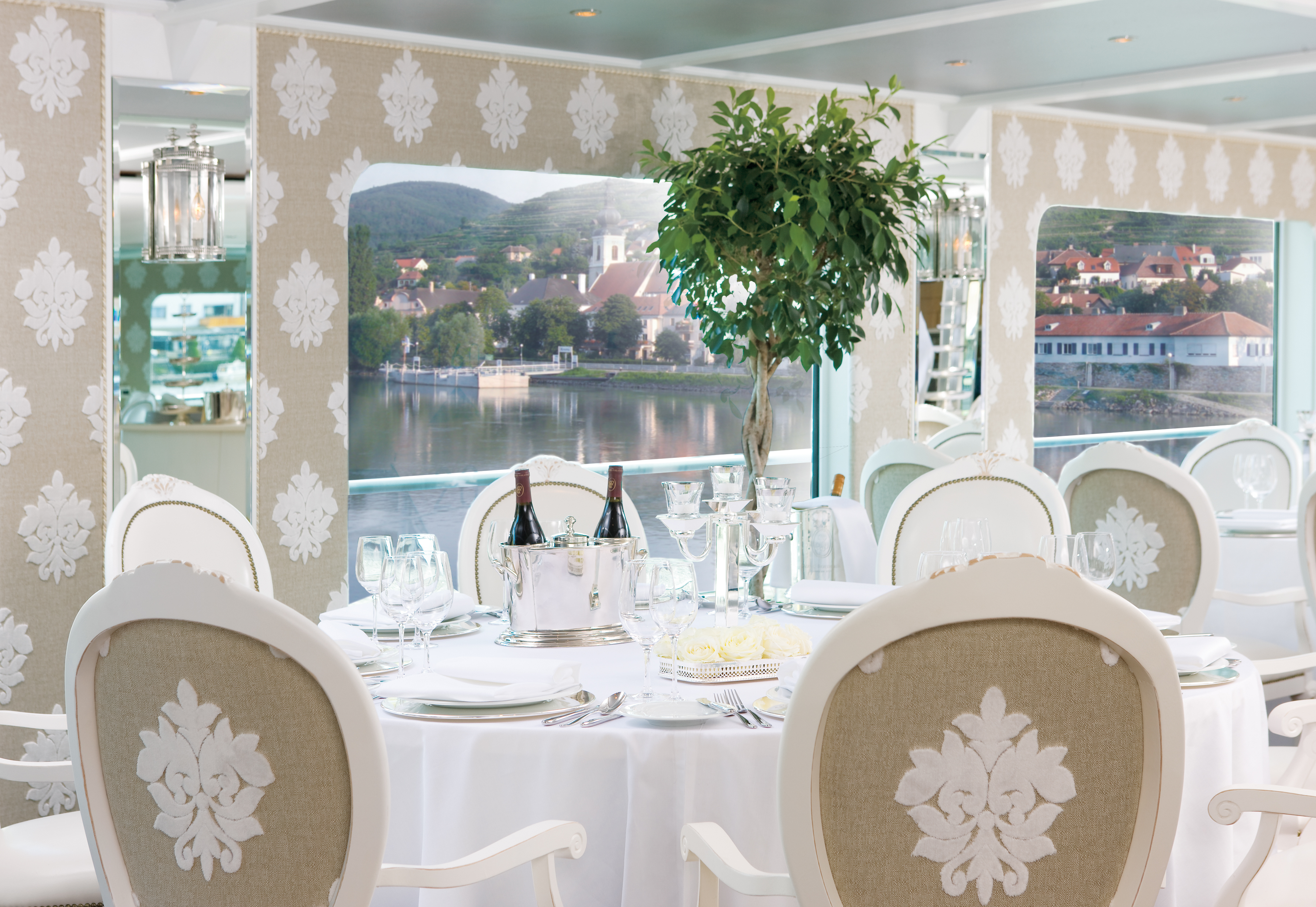 UNIWORLD Boutique River Cruises River Beatrice Interior Restaurant 2.jpg